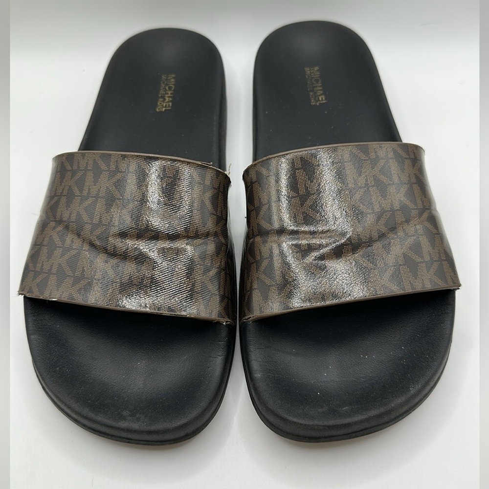 Michael Kors Unisex Men Women Logo sandals slides size 9